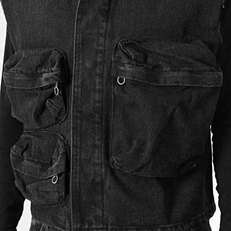 Uniplay - Gilet Jean Sans Manches 69A Noir