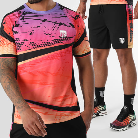 MA9 Mafia Nueve - Phuket oranje zonsondergang T-shirt en joggingbroek set