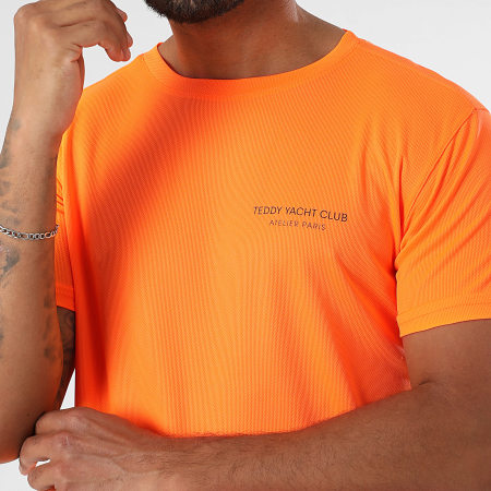 Teddy Yacht Club - Tech Atelier Paris Orange Black Jersey and Jogging Shorts Set