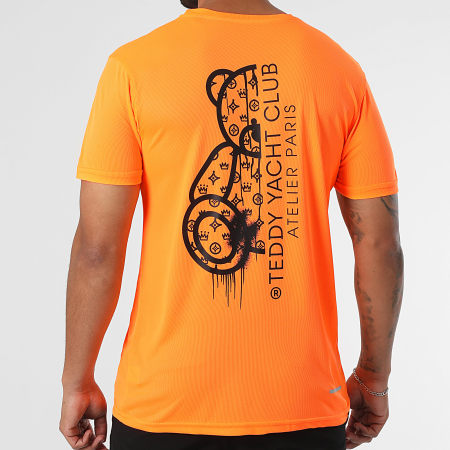 Teddy Yacht Club - Tech Atelier Paris Orange Black Jersey and Jogging Shorts Set