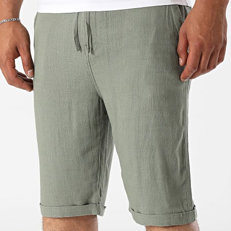 Paname Brothers - Short De Lino Bali Verde Caqui