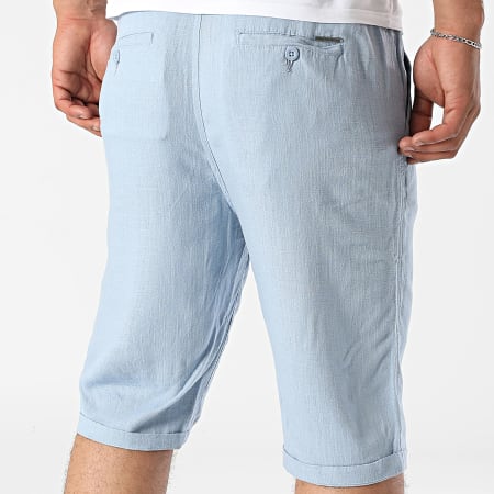 Paname Brothers - Short De Lino Bali Azul Claro