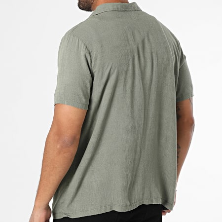 Paname Brothers - Leon Korte Mouw Shirt Khaki Groen