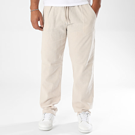 KZR - Regular Fit Summer Linen Pants 056 Beige - Ryses