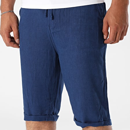 Paname Brothers - Short De Lino Bali Azul Marino