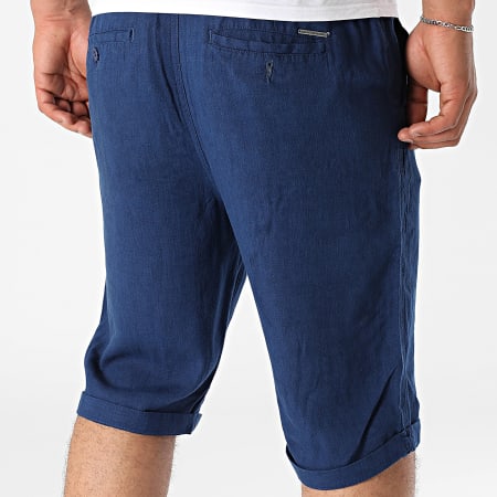 Paname Brothers - Short De Lino Bali Azul Marino