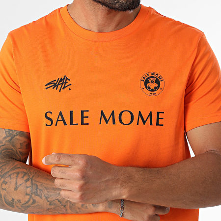 Sale Môme Paris Tee Shirt FC Nounours Orange Noir
