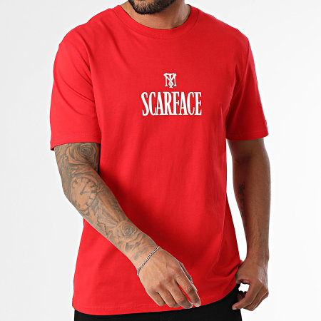 Scarface - Tee Shirt Oversize Big Logo Rouge