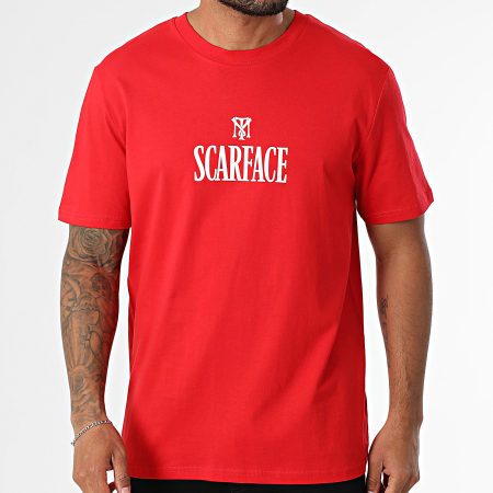 Scarface - Tee Shirt Oversize Big Logo Rouge