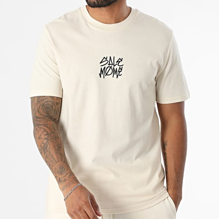 Sale Môme Paris - Ensemble Tee Shirt Et Short Jogging Geomedrips Lapin Beige