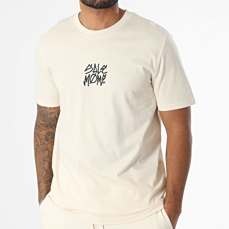 Sale Môme Paris - Ensemble Tee Shirt Et Short Jogging Geomedrips Lapin Beige