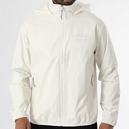 Tommy Jeans - Coupe-Vent Capuche Zippé Perforated Logo 1680 Beige Clair