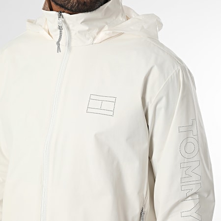 Tommy Jeans - Coupe-Vent Capuche Zippé Perforated Logo 1680 Beige Clair