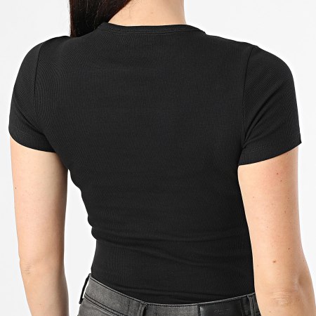 Tommy Jeans - Tee Shirt Slim Femme Badge 7881 Noir