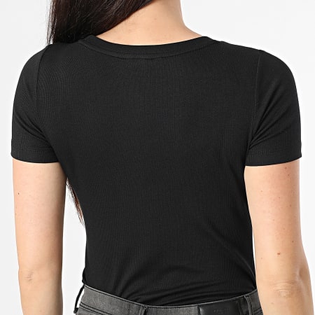 Tommy Jeans - Tee Shirt Femme Soft Rib Essential 0916 Noir