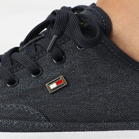 Tommy Hilfiger - Baskets Femme Washed Canvas Vulc 8894 Space Blue