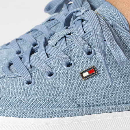 Tommy Hilfiger - Baskets Femme Washed Canvas Vulc 8894 Brisk Blue