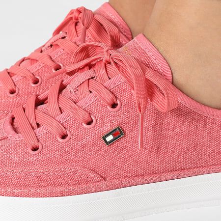 Tommy Hilfiger - Baskets Femme Washed Canvas Vulc 8894 Washed Cherry