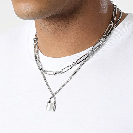 California Jewels - Pendentif Multi-Rangs R06 Argenté