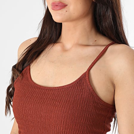 Only - Robe Débardeur Longue Femme Udino Marron
