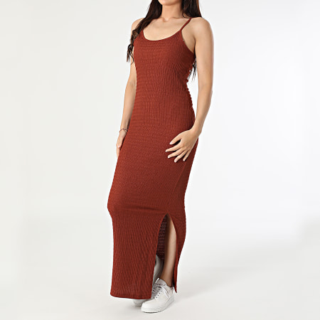 Only - Robe Débardeur Longue Femme Udino Marron