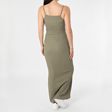 Only - Dames Lange Tank Jurk Udino Khaki Groen