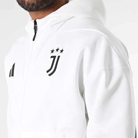 Adidas Sportswear - Sweat Capuche Zippé Juventus Anth JM9461 Beige Clair