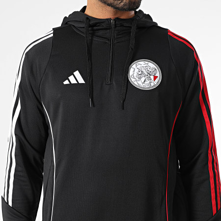 Adidas Performance - Ajax Stripe Hoodie JZ8008 Negro Blanco Rojo