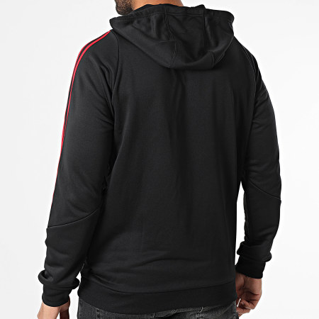 Adidas Performance - Ajax Stripe Hoodie JZ8008 Negro Blanco Rojo