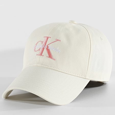 Calvin Klein - Casquette Monologo Embroidery Baseball 5026 Beige Clair