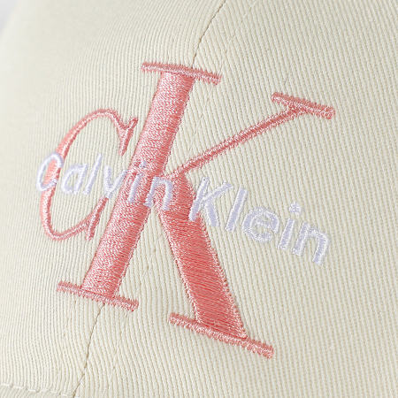 Calvin Klein - Casquette Monologo Embroidery Baseball 5026 Beige Clair