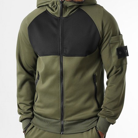 LBO - Ensemble De Survêtement 0332 Vert Kaki Noir