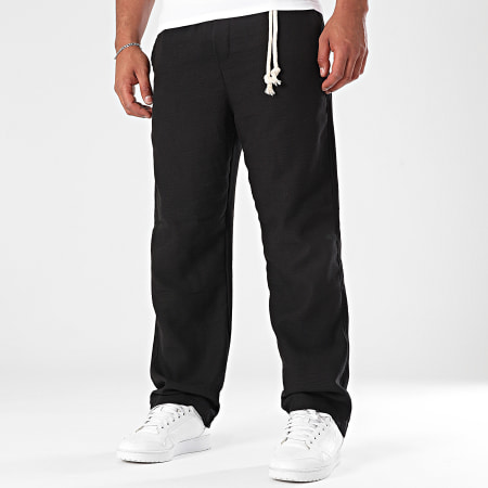 Mackten - Pantalon Effet Lin 098 Noir