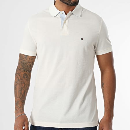 Tommy Hilfiger - Polo Manches Courtes Regular Fit MB Contrast Collar Cuff 9563 Beige
