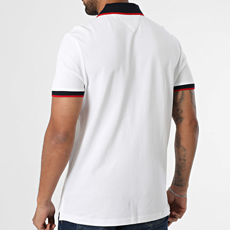 Tommy Hilfiger - Polo Manches Courtes Regular Fit Contrast Collar Cuff 9541 Blanc
