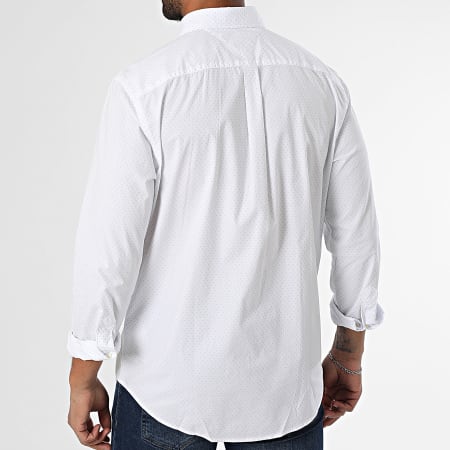 Tommy Hilfiger - Shirt Long Sleeve Regular Fit Flex Poplin Fake Solid 9437  White - Ryses
