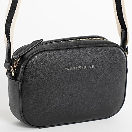 Tommy Hilfiger - Sac A Main Femme Logotape Camera 7450 Noir Doré