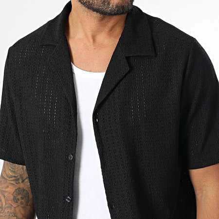 Uniplay - 160 Conjunto negro de camisa de manga corta y pantalón calado