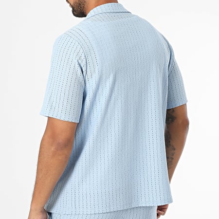 Uniplay - 160 Conjunto de camisa de manga curta e calças azul-claro