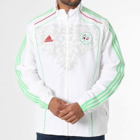 Adidas Sportswear - Veste Zippée A Bandes Algérie JE5343 Blanc