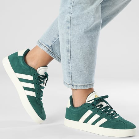 Adidas Sportswear - Baskets Femmes VL Court 3.0 K ID6309 Core Green Off White Gold Metallic
