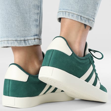 Adidas Sportswear - Baskets Femmes VL Court 3.0 K ID6309 Core Green Off White Gold Metallic