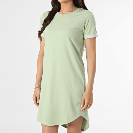Only - Ivy Vrouwen T-shirt Jurk Lichtgroen