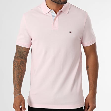 Tommy Hilfiger - Polo Manches Courtes Regular Fit Seas Placket Intrest 9542 Rose