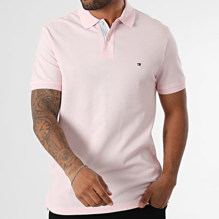 Tommy Hilfiger - Polo Manches Courtes Regular Fit Seas Placket Intrest 9542 Rose