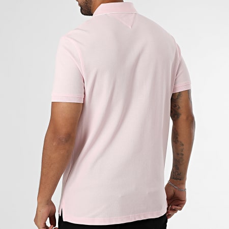 Tommy Hilfiger - Polo Manches Courtes Regular Fit Seas Placket Intrest 9542 Rose