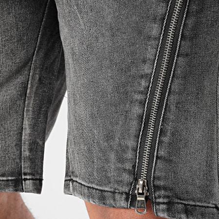 Uniplay - Short Jean 310 Noir Gris Dégradé