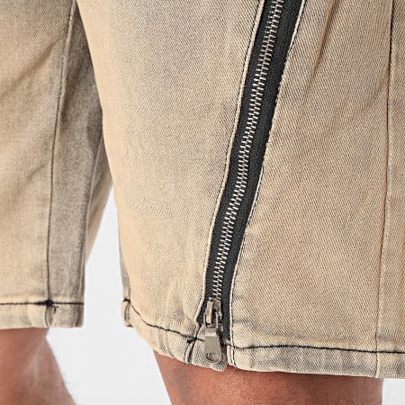 Uniplay - Short Jean 312 Beige Gris Anthracite Dégradé