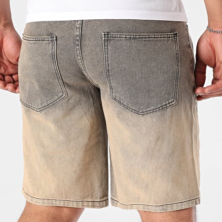 Uniplay - Short Jean 312 Beige Gris Anthracite Dégradé