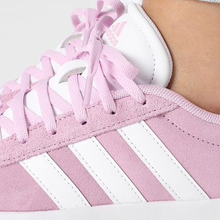 Adidas Performance - Zapatillas Mujer VL Court 3.0 K ID6310 Bliss Lila Calzado Blanco Gris Dos